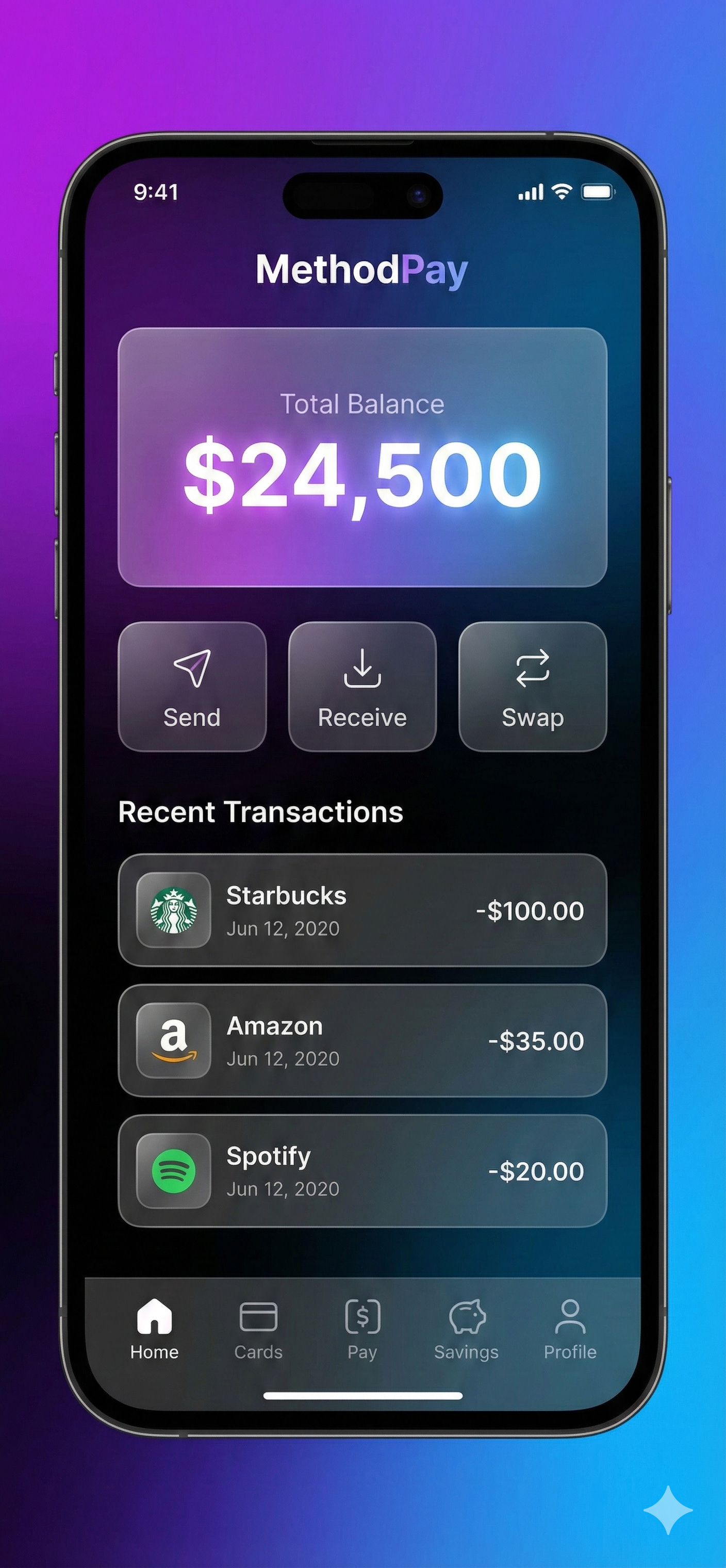 MethodPay App Dashboard